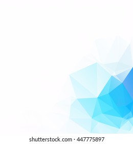 Blue Polygonal Mosaic Background, Creative Design Templates