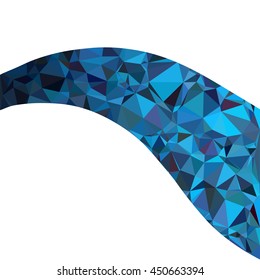 Blue Polygonal Mosaic Background, Creative Design Templates
