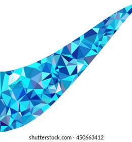 Blue Polygonal Mosaic Background, Creative Design Templates