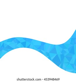 Blue Polygonal Mosaic Background, Creative Design Templates