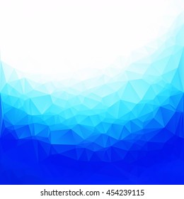 Blue Polygonal Mosaic Background, Creative Design Templates