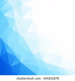 Blue Polygonal Mosaic Background, Creative Design Templates