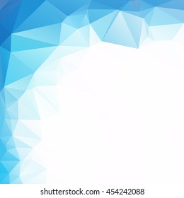 Blue Polygonal Mosaic Background, Creative Design Templates