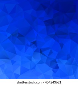Blue Polygonal Mosaic Background, Creative Design Templates