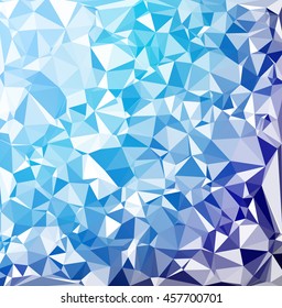 Blue Polygonal Mosaic Background, Creative Design Templates