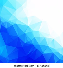 Blue Polygonal Mosaic Background, Creative Design Templates
