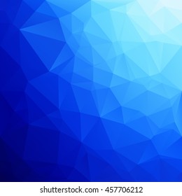 Blue Polygonal Mosaic Background, Creative Design Templates