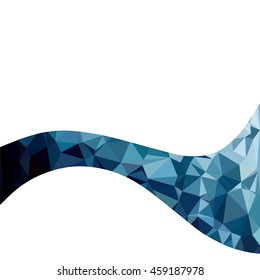 Blue Polygonal Mosaic Background, Creative Design Templates