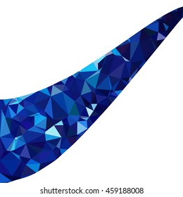 Blue Polygonal Mosaic Background, Creative Design Templates