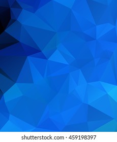 Blue Polygonal Mosaic Background, Creative Design Templates