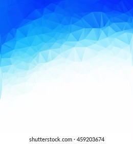 Blue Polygonal Mosaic Background, Creative Design Templates