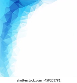 Blue Polygonal Mosaic Background, Creative Design Templates