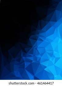 Blue Polygonal Mosaic Background, Creative Design Templates