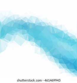 Blue Polygonal Mosaic Background, Creative Design Templates