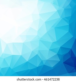 Blue Polygonal Mosaic Background, Creative Design Templates