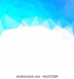 Blue Polygonal Mosaic Background, Creative Design Templates