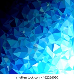 Blue Polygonal Mosaic Background, Creative Design Templates