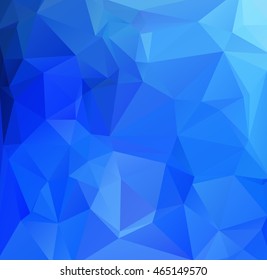 Blue Polygonal Mosaic Background, Creative Design Templates