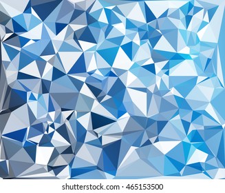 Blue Polygonal Mosaic Background, Creative Design Templates
