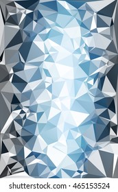 Blue Polygonal Mosaic Background, Creative Design Templates
