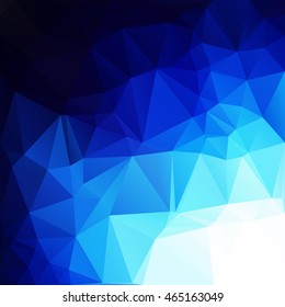 Blue Polygonal Mosaic Background, Creative Design Templates