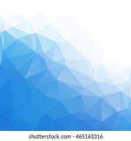 Blue Polygonal Mosaic Background, Creative Design Templates