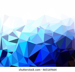 Blue Polygonal Mosaic Background, Creative Design Templates