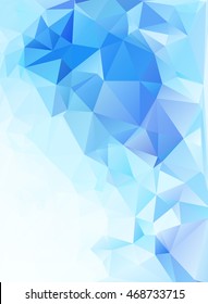 Blue Polygonal Mosaic Background, Creative Design Templates