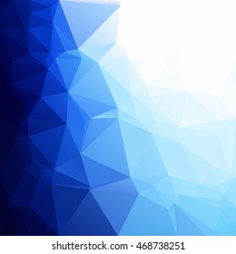 Blue Polygonal Mosaic Background, Creative Design Templates