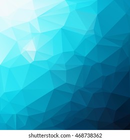 Blue Polygonal Mosaic Background, Creative Design Templates
