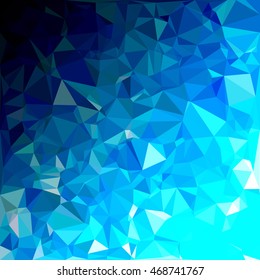 Blue Polygonal Mosaic Background, Creative Design Templates