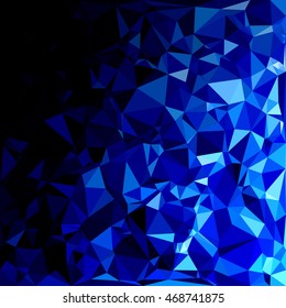 Blue Polygonal Mosaic Background, Creative Design Templates