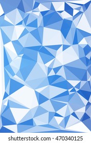 Blue Polygonal Mosaic Background, Creative Design Templates