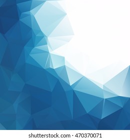 Blue Polygonal Mosaic Background, Creative Design Templates