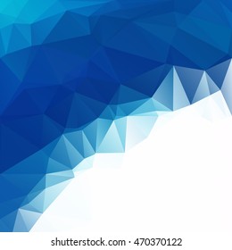 Blue Polygonal Mosaic Background, Creative Design Templates