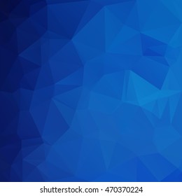Blue Polygonal Mosaic Background, Creative Design Templates