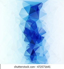 Blue Polygonal Mosaic Background, Creative Design Templates