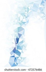 Blue Polygonal Mosaic Background, Creative Design Templates