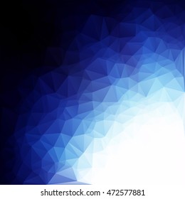 Blue Polygonal Mosaic Background, Creative Design Templates