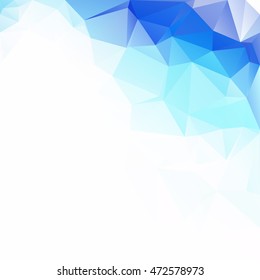 Blue Polygonal Mosaic Background, Creative Design Templates