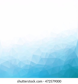 Blue Polygonal Mosaic Background, Creative Design Templates