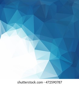 Blue Polygonal Mosaic Background, Creative Design Templates