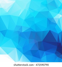 Blue Polygonal Mosaic Background, Creative Design Templates