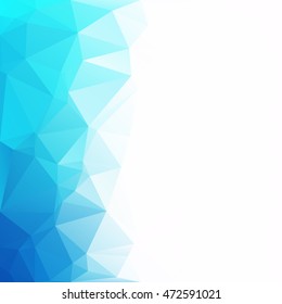 Blue Polygonal Mosaic Background, Creative Design Templates