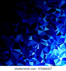Blue Polygonal Mosaic Background, Creative Design Templates