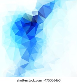 Blue Polygonal Mosaic Background, Creative Design Templates