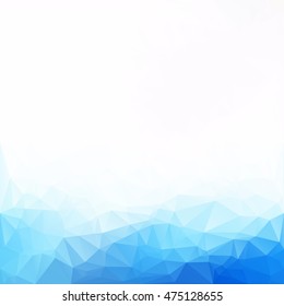Blue Polygonal Mosaic Background, Creative Design Templates