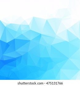 Blue Polygonal Mosaic Background, Creative Design Templates