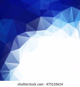 Blue Polygonal Mosaic Background, Creative Design Templates