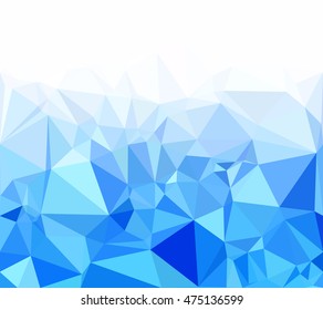 Blue Polygonal Mosaic Background, Creative Design Templates